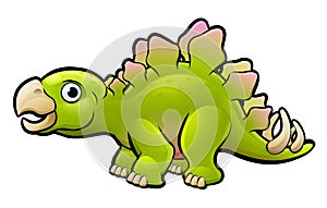 Stegosaurus Dinosaur Cartoon Character