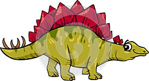 Stegosaurus dinosaur cartoon illustration