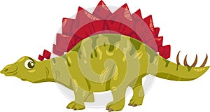 Stegosaurus dinosaur cartoon illustration