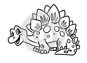 Stegosaurus funny dinosaur Jurassic period coloring pages