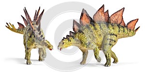 Stegosaurus, genus of armored dinosaur with clipping path.