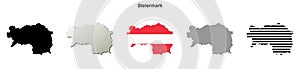 Steiermark outline map