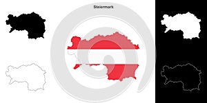 Steiermark outline map