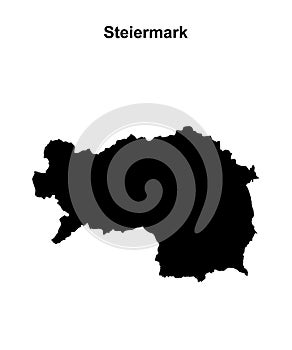 Steiermark outline map