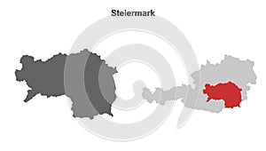 Steiermark outline map