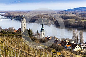 Stein an der Donau .Krems an der Donau. Federal state of Lower Austria, Wachau Valley, Austria