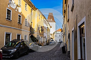 Stein an der Donau .Krems an der Donau. Federal state of Lower Austria, Wachau Valley, Austria