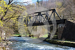 Steinicht, the landscape conservation area along the White Elster river. It is a popular hiking and climbing destination in the