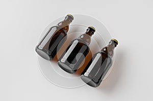 Steinie beer bottle mockup