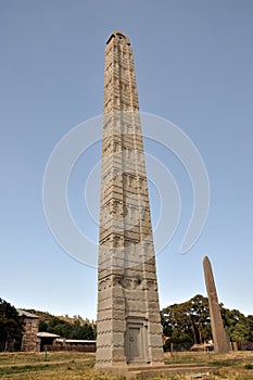 Stele at Axum in Ethiopia photo
