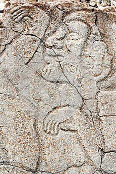 Stele Closeup View in Monte Alban photo