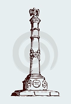 Stele of Glory. Vector drawing