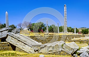 Stele in the northern field at Axum in Ethiopia