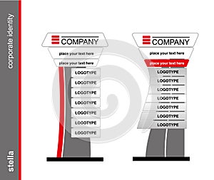 The stella. Template for corporate identity. Blank mockup for design.