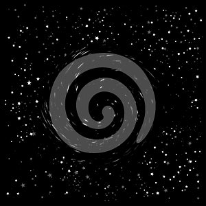 Stellar space black hole. background . vector illustration .