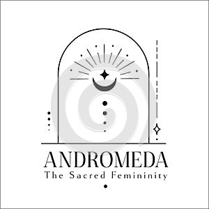 Stellar Star Logo Andromeda Arch Concept-06. Black Option.