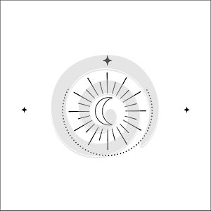 Stellar Star Logo Andromeda Sparkle Minimal Concept. Black Option-02.1