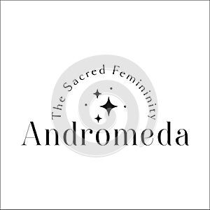 Stellar Star Logo Andromeda Sparkle Minimal Concept. Black Option-03