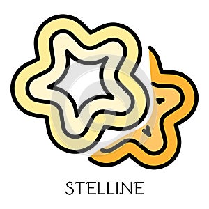 Stelline pasta icon color outline vector