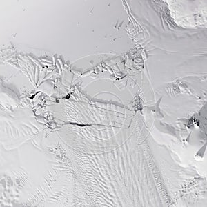 Stellite view of glacier