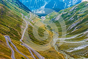 Stelvio Mountain Pass in Italy