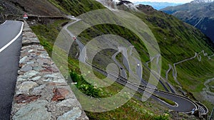 Stelvio Pass in the Italian Alpes