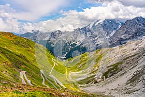 Stelvio pass serpentines