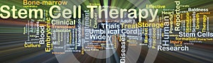Stem cell therapy background concept glowing