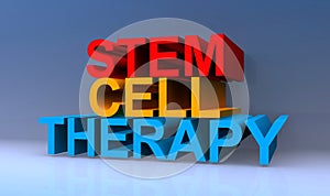 Stem cell therapy on blue