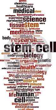 Stem cell word cloud photo