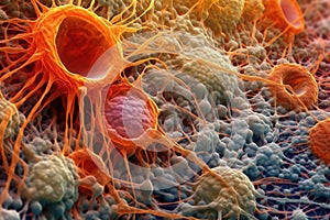 stem cells under microscope lens
