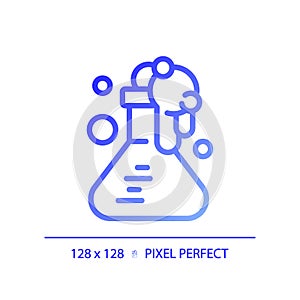 STEM in chemistry pixel perfect gradient linear vector icon