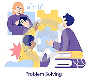 STEM Education. Flat Vector Illustration