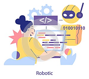 STEM Education. Flat Vector Illustration