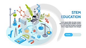 Stem Education Horizontal Banner