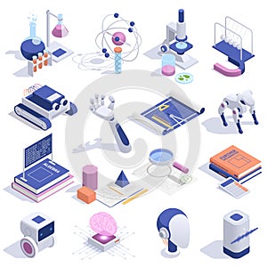 STEM Education Icons Set