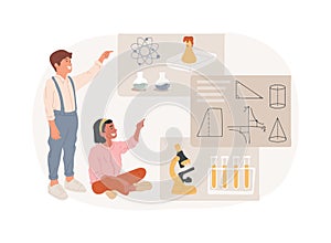 STEM education isolated concept vector illustration.