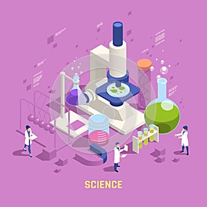 STEM Education Isometric Composition
