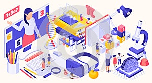 STEM Education Isometric Concept