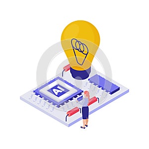 STEM Education Isometric Concept