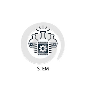 STEM icon. Simple element illustration