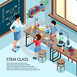 STEM School Classroom Background