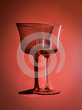 Stemglass on orange background