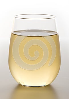 Stemless Glass of Chilled White Wine