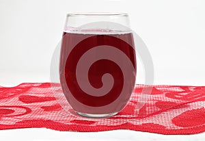 Stemless Wineglass Valentine Mockup with Sparkling Red Wine photo