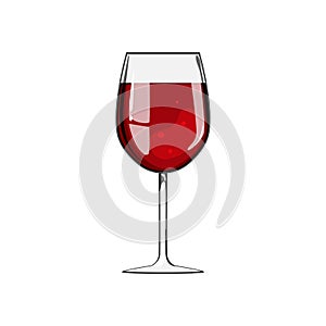 stemware wine glass cartoon vector illustration photo