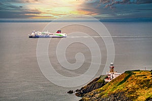 StenaLine and Baily Lightouse, Dublin, Ireland, July 2021