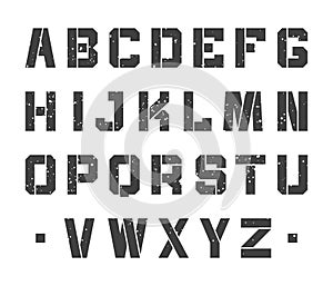 Stencil alphabet letters
