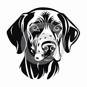 Stencil Art Illustration Of Great Dane Dog Head