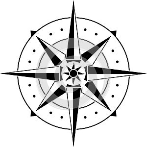 Stencil of compass